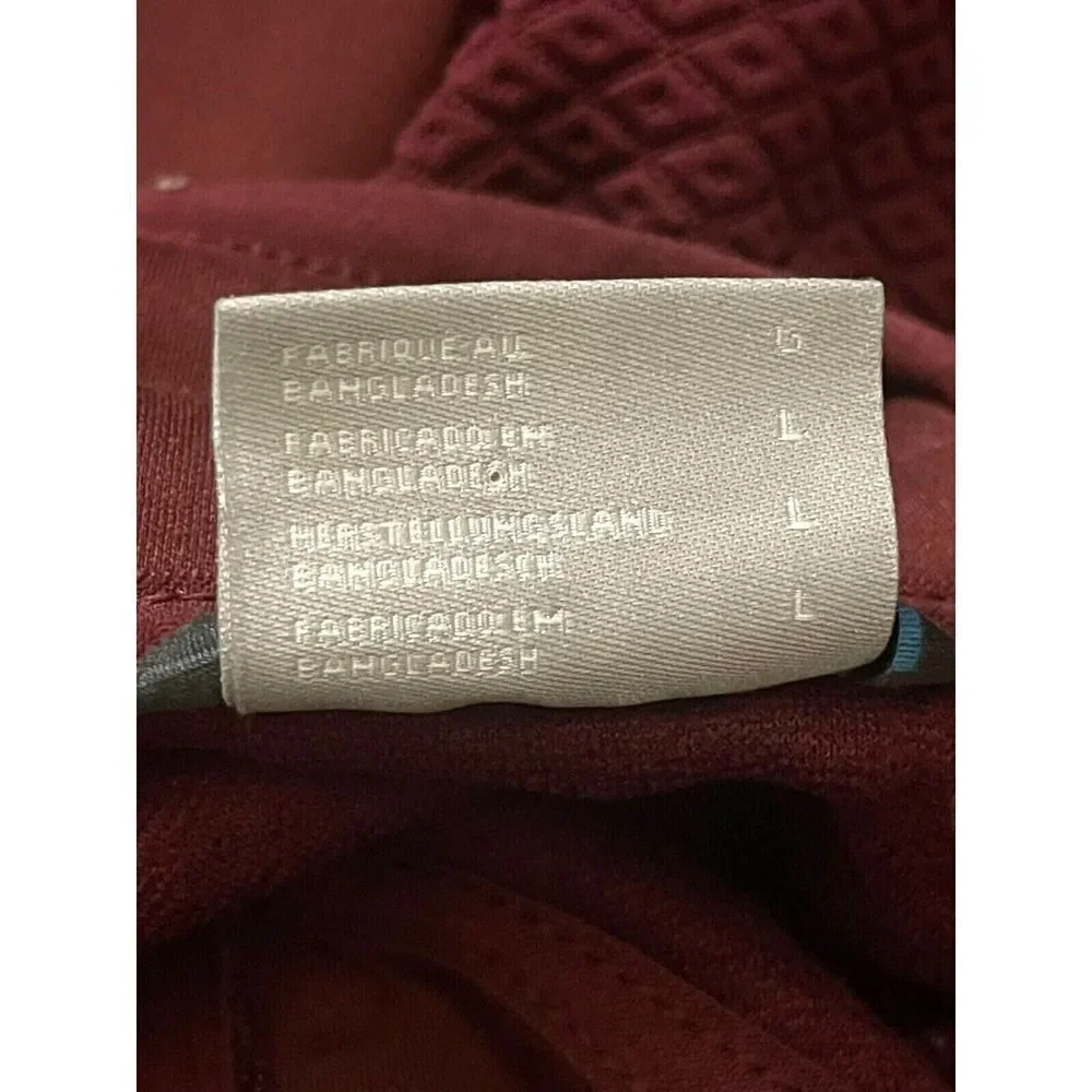Columbia Maroon Athletic  Full Zip Jacket Zip Pocket Long‎ Sleeve Womens Large